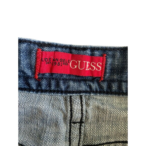 Guess Mens Relaxed Straight Rowland Fit Jeans Size 32X30 Dark Wash Retro Classic - Picture 5 of 11
